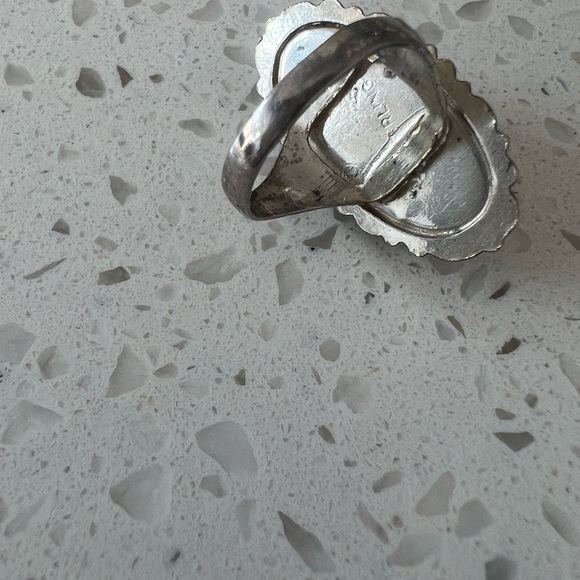 Vintage from the 1900s Materials: sterling, conch shell blister pearl. - Picture 4 of 7